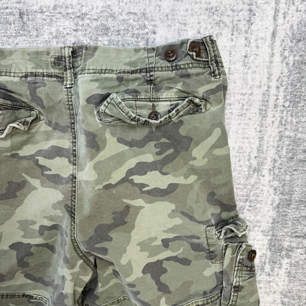 American Eagle Cargo Shorts Mens 36 Green Camo Next Level Flex Military Skater - Picture 9 of 13